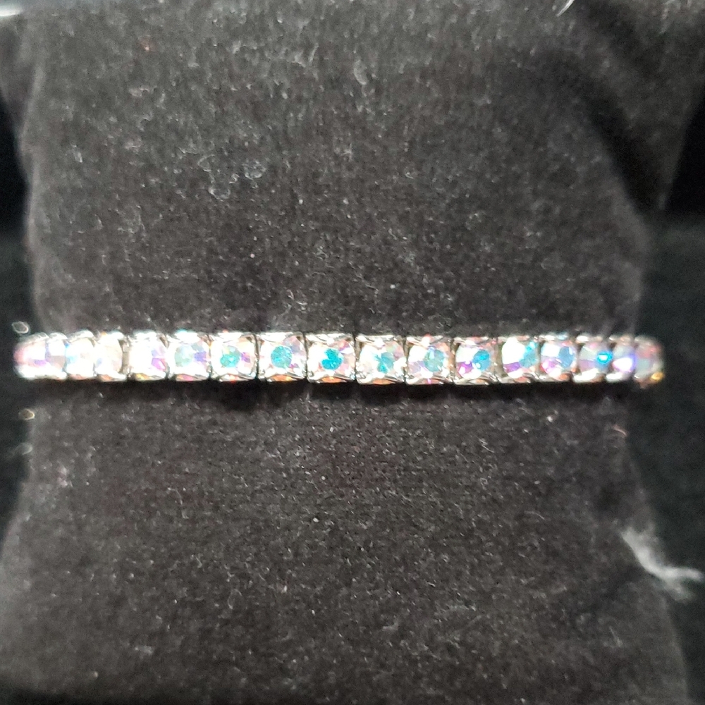 Touchstone Crystal Iridescent Blue-Purple Tennis Bracelet